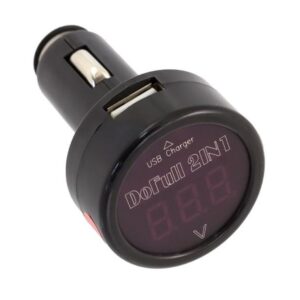 Automobilio voltmetras - USB įkroviklis