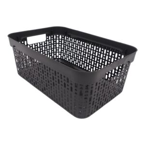 Plastikinė dėžutė su skylutėmis, 30 × 20 × 12 cm JUODA