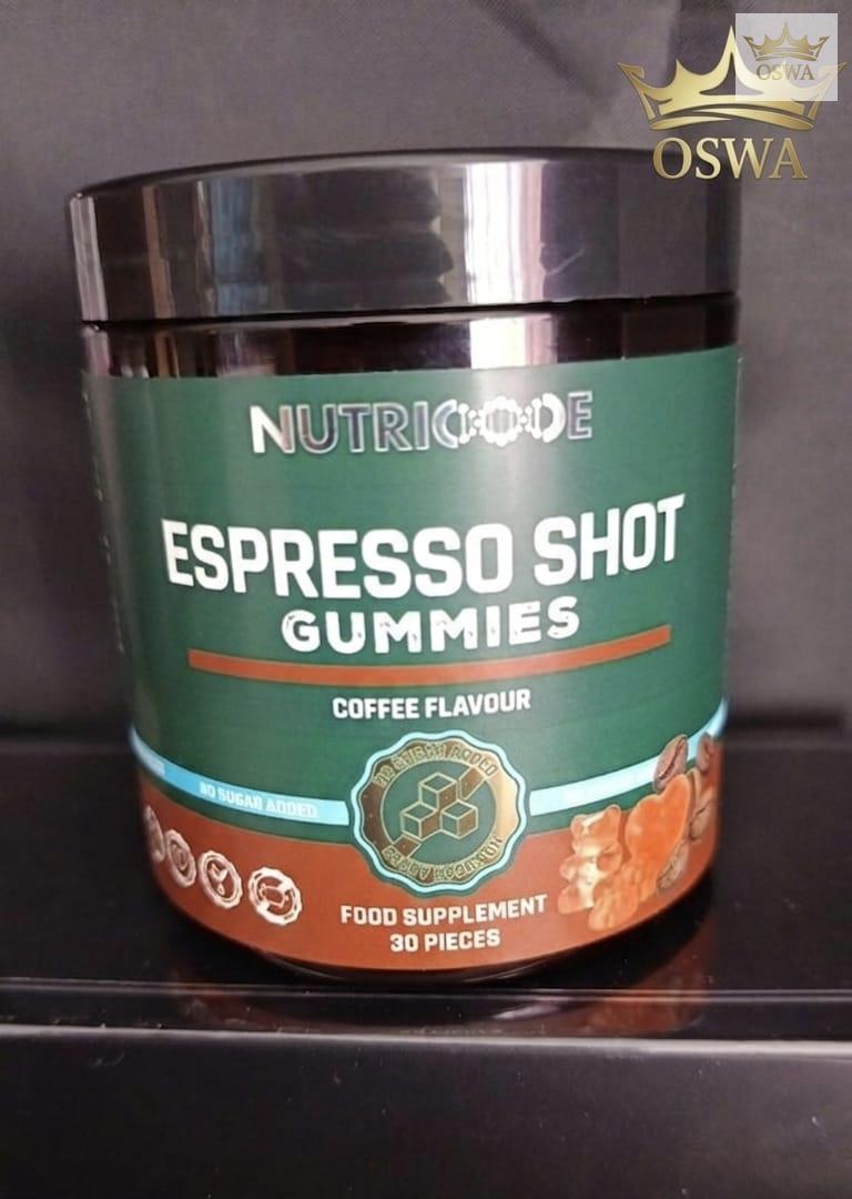 NUTRICODE Espresso Shot Gummies 120 g - BE PRIDĖTINIO CUKRAUS
