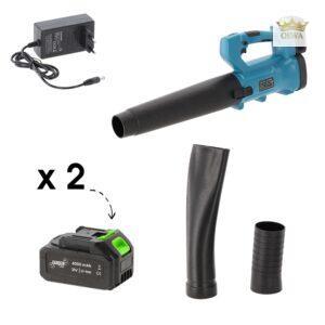 Akumuliatorinė lapų pūstuvė 1500W 21V su 2 baterijomis