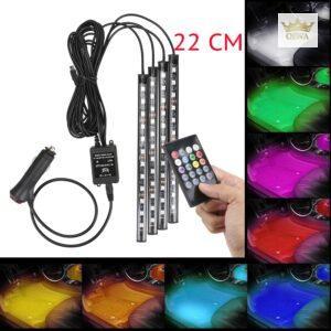 Automobilio LED RGB lazdelės 22CM