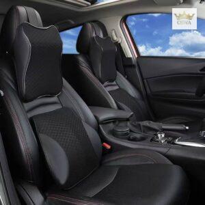 Ergonominių pagalvių rinkinys automobiliui JUODA