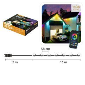 Išmanioji LED girlianda „SMART LIGHTS“ 36 LED, 13 m, multicolor, IP65