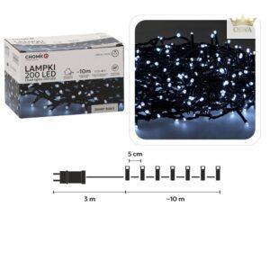 Kalėdinės LED girliandos, 200 LED, šaltai balta šviesa, 10 m