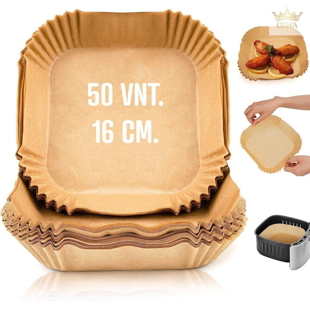 Kepimo popierinės formelės kvadratinės 16 cm (50 vnt.)
