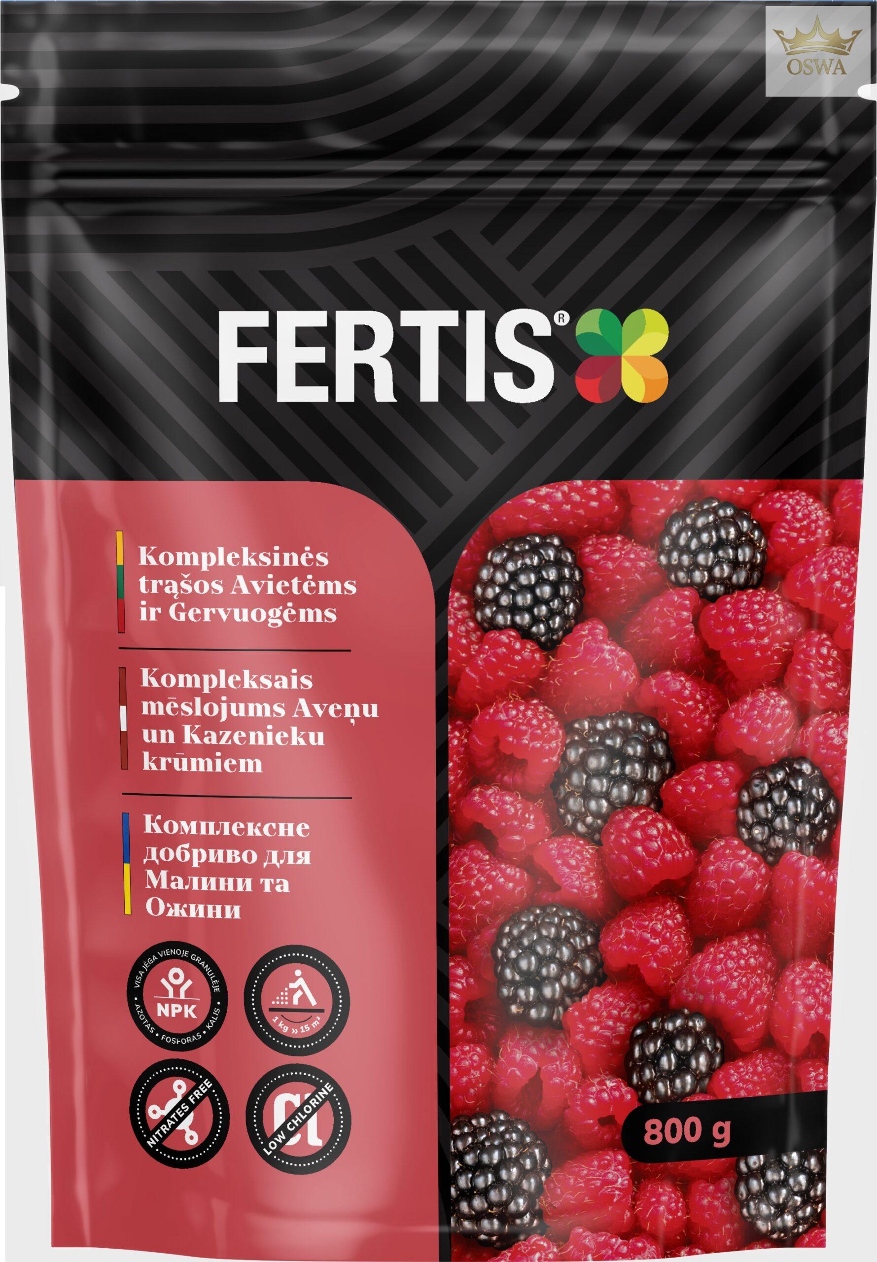 Kompleksinės trąšos Avietėms ir gervuogėms FERTIS, 800g