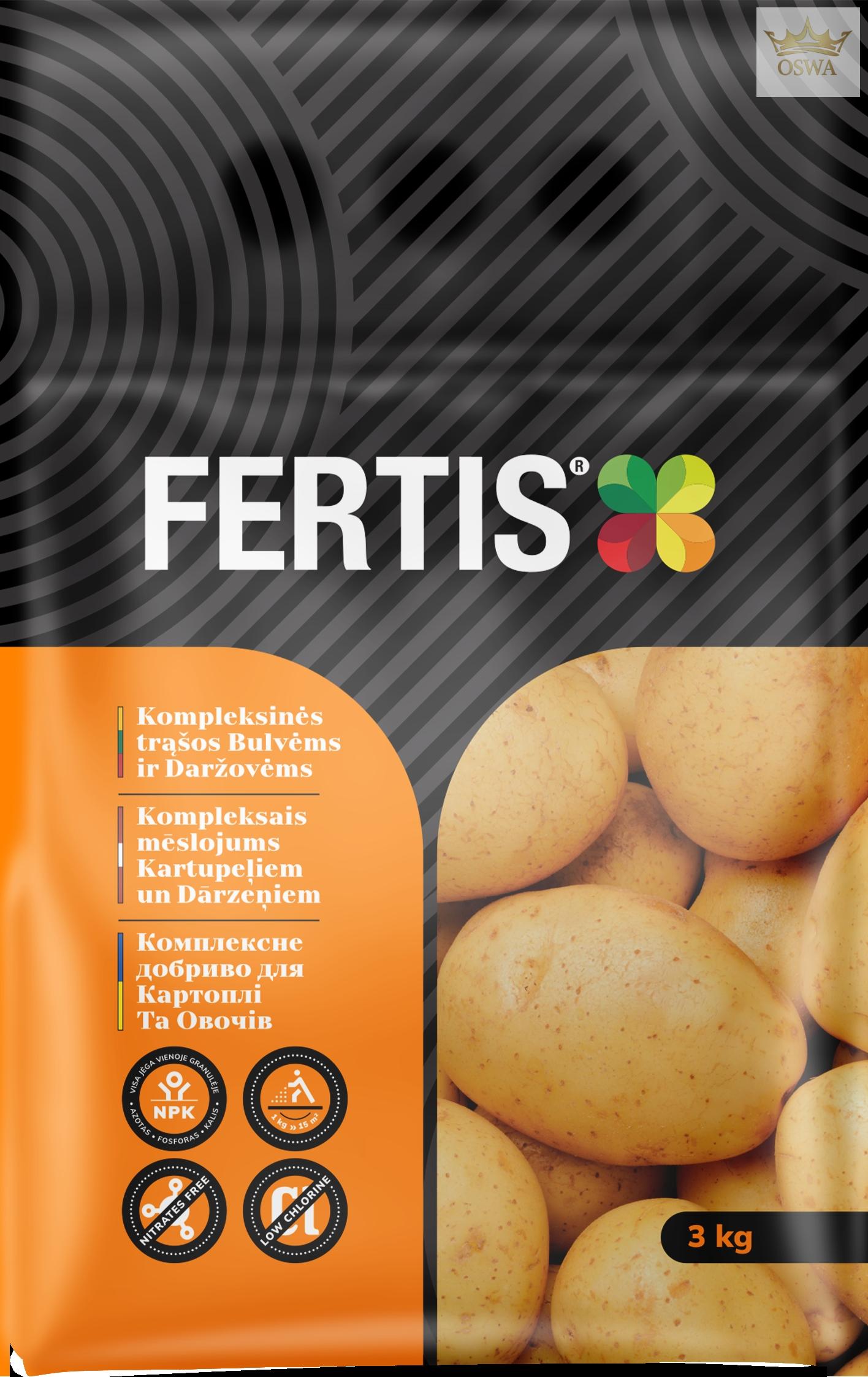Kompleksinės trąšos Bulvėms ir daržovėms FERTIS, 3kg