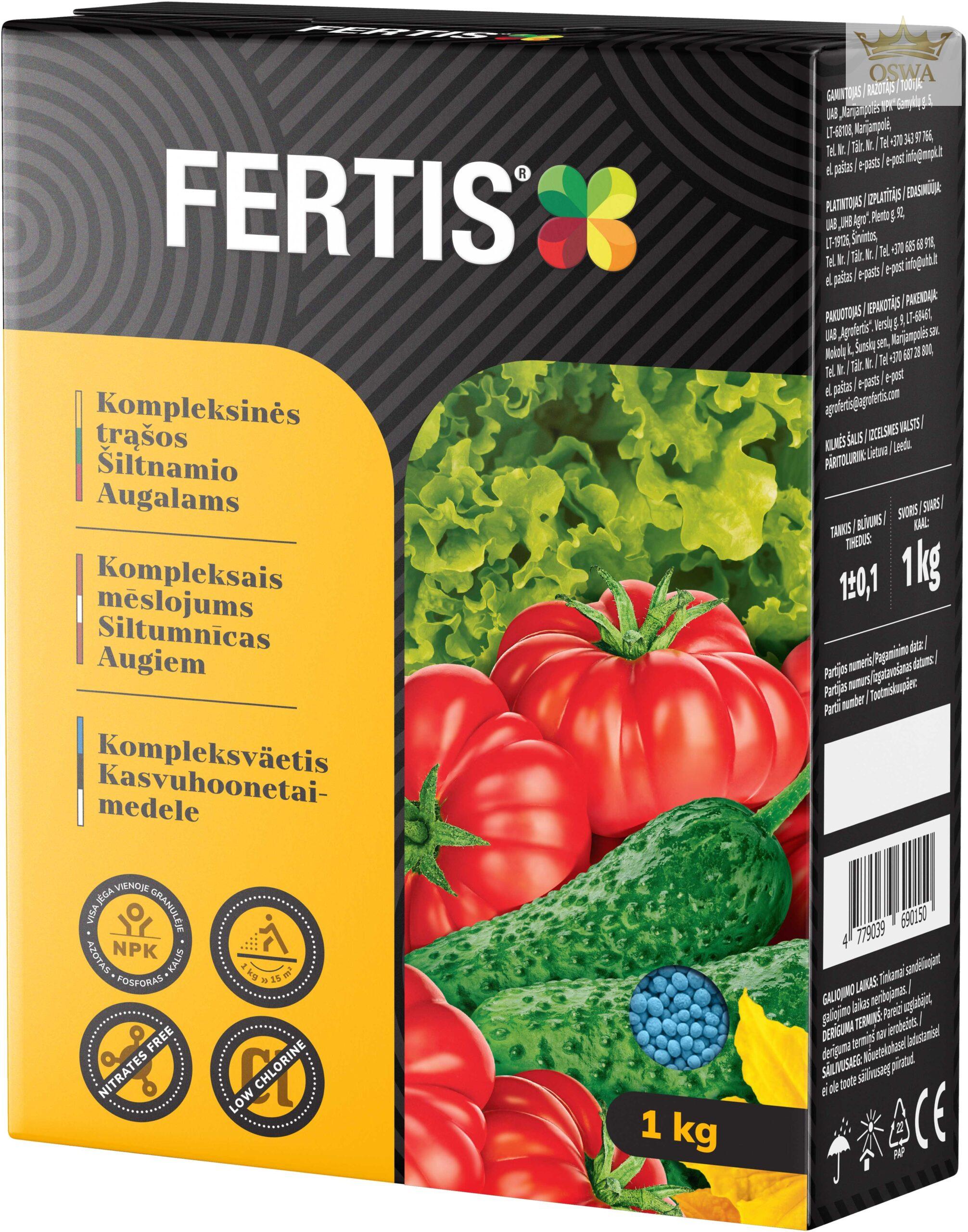 Kompleksinės trąšos Šiltnamio augalams FERTIS, 1kg
