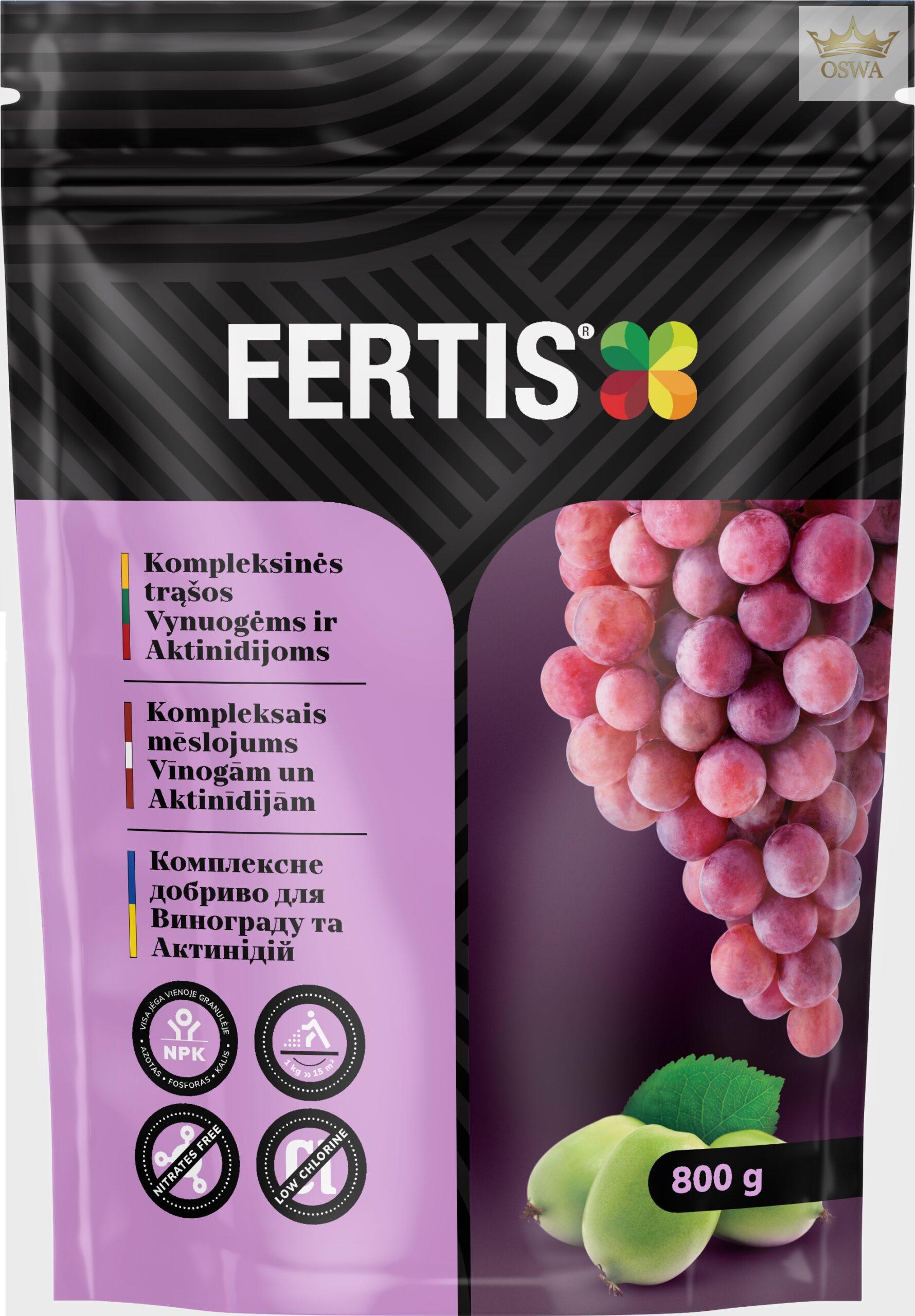 Kompleksinės trąšos Vynuogėms ir aktinidijoms FERTIS, 800g
