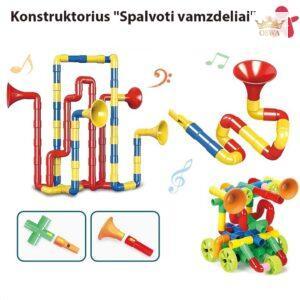 Konstruktorius "Spalvoti vamzdeliai", 76 vnt