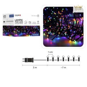 LED girlianda 700 LED, 7 m, multikolor