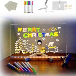 DIY LED piešimo lenta su šviečiančiu akrilo paviršiumi