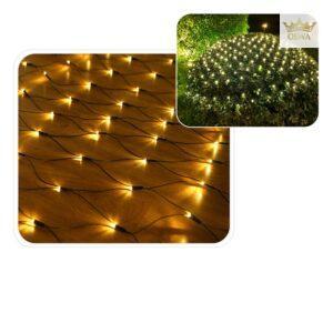 LED švieselių užuolaida–tinklas 320 LED, 3x2 m, šiltai balta