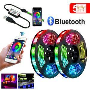 LED RGB USB juosta, 5 metrai