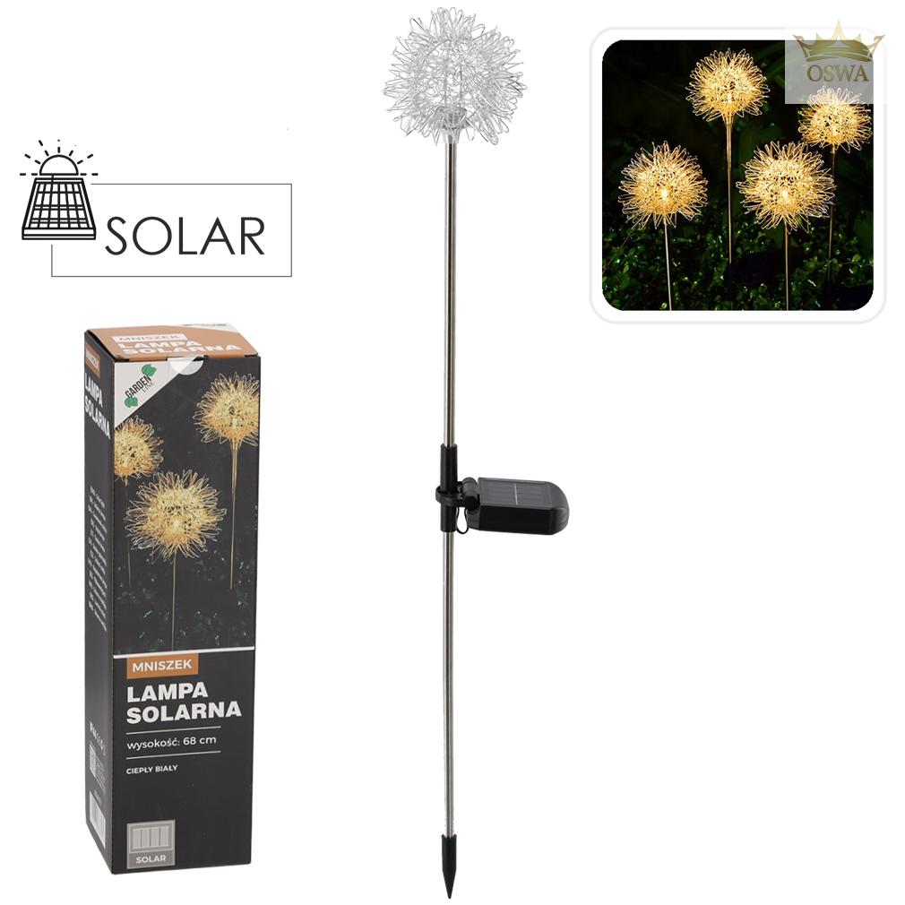 Saulės lempa „Kiaulpienė“ – LED, šiltai balta šviesa, 68 cm