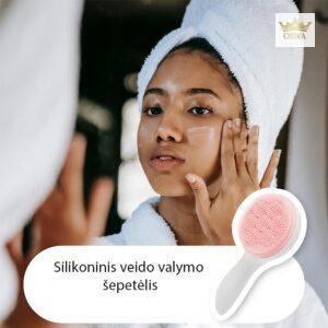 Silikoninis veido valymo šepetėlis