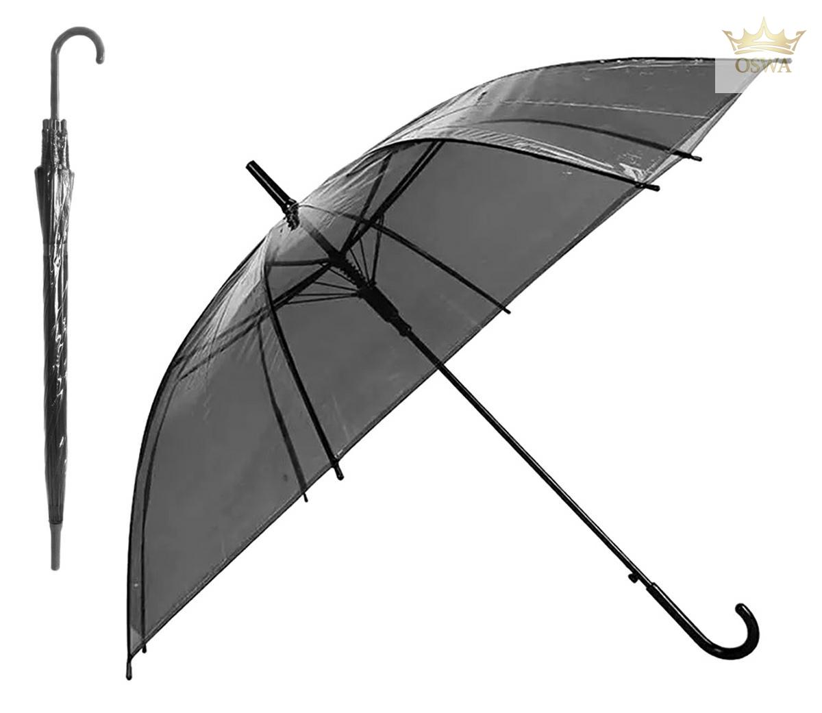 Skėtis HAPPY RAIN (Skaidri/Juoda)