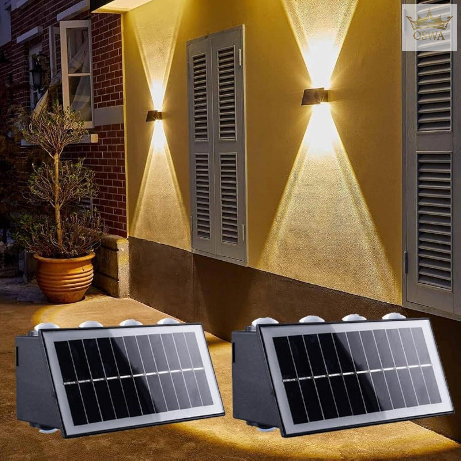 Šoninis LED šviestuvas su saulės panele