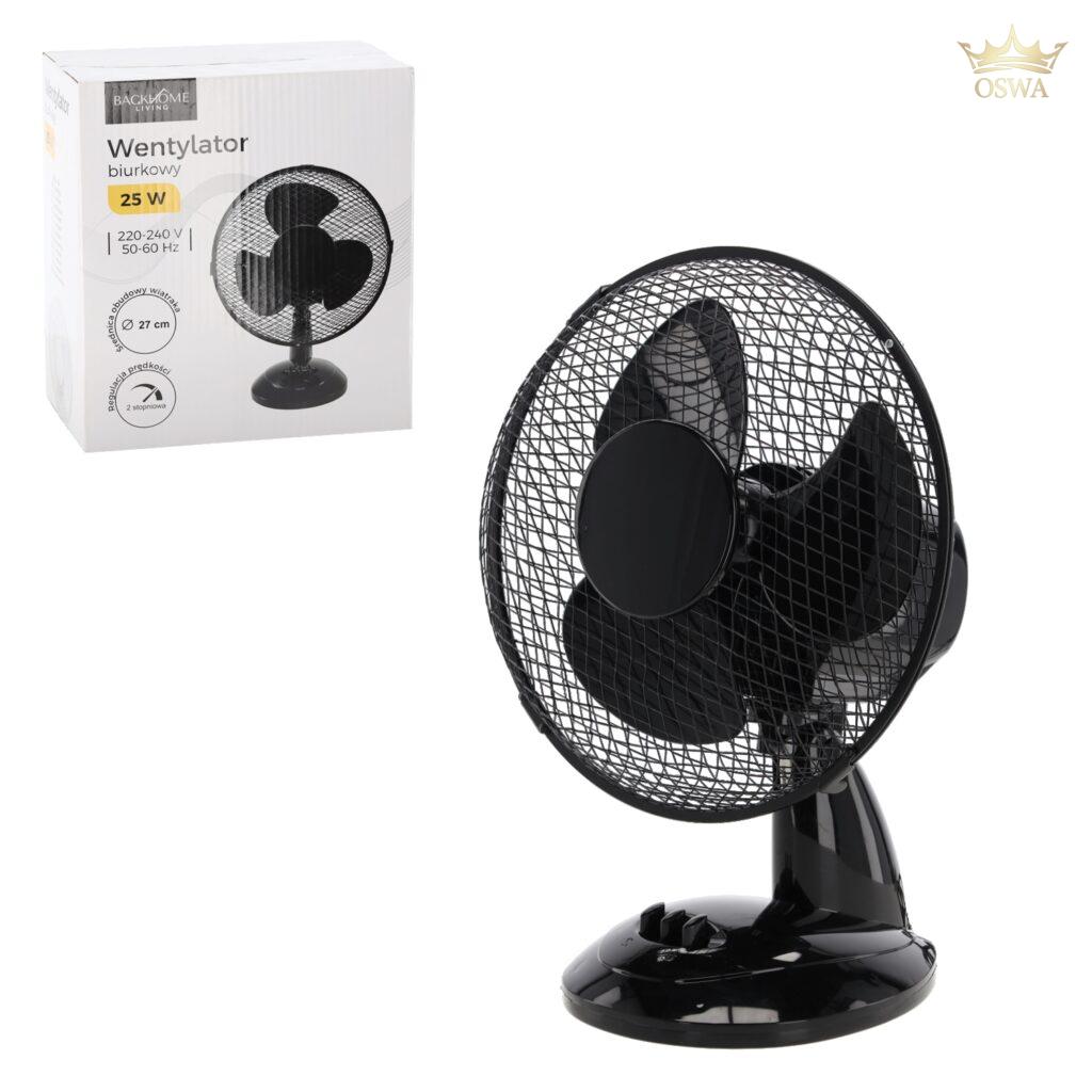 Stalinis ventiliatorius 25W, juodas