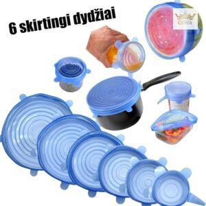 TAMPRIŲ SILIKONINIŲ DANGTELIŲ RINKINYS (6 VNT.)