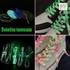 Tamsoje šviečiantys batų raišteliai - 3