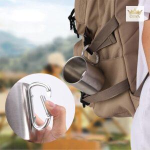 Turistinis puodelis su karabinu 300ml.