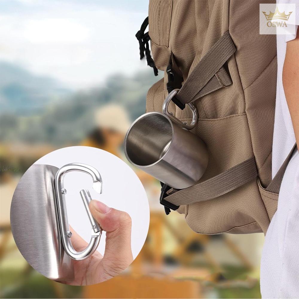 Turistinis puodelis su karabinu 300ml.