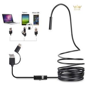 USB endoskopinė kamera 5 m su LED apšvietimu (Type-C / Micro USB)