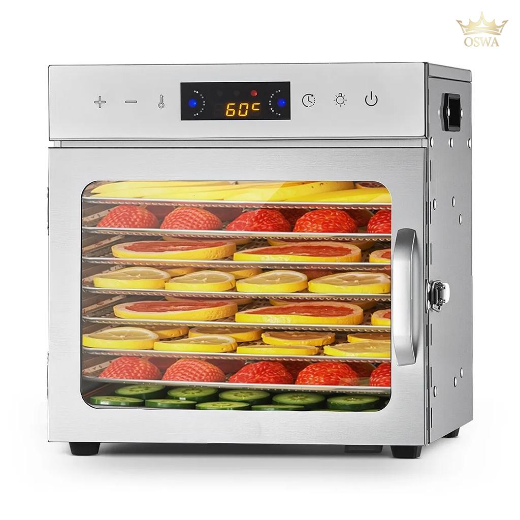 Vaisių ir maisto džiovyklė 400 W, 8 padėklų, nerūdijančio plieno