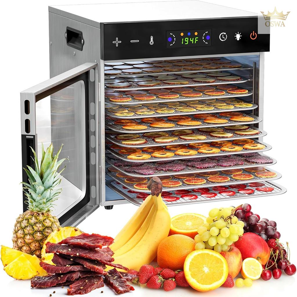 Vaisių ir maisto džiovyklė 600 W, 10 padėklų, nerūdijančio plieno
