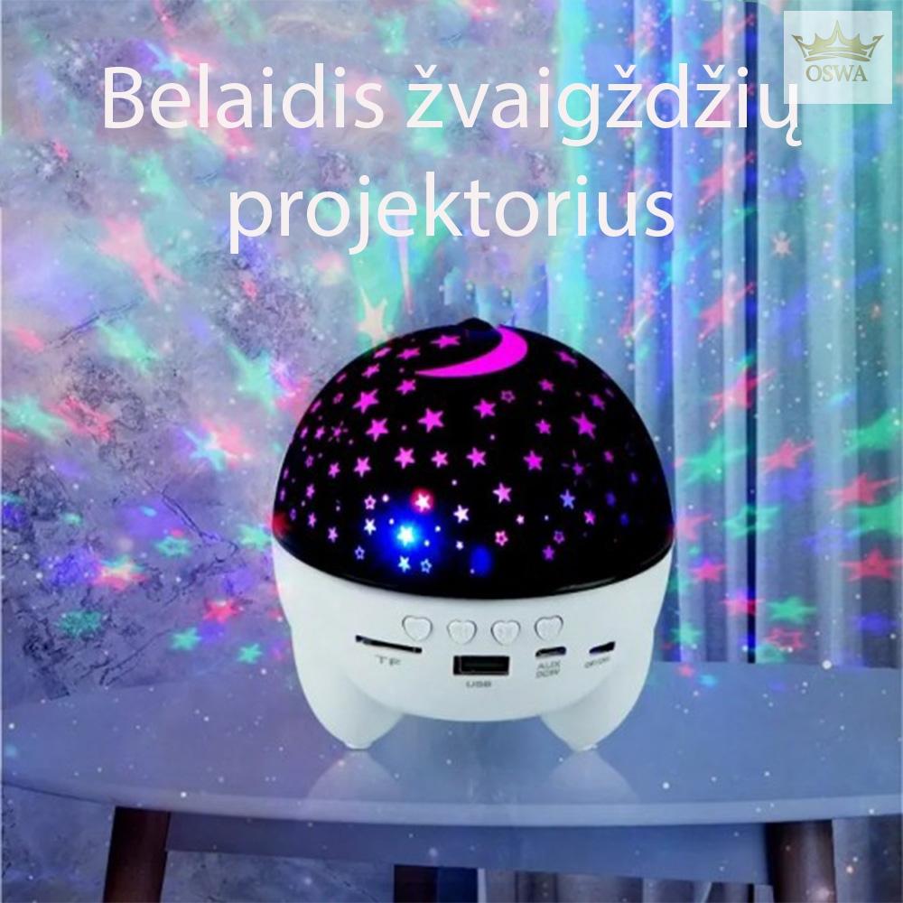 Žvaigždžių Projektorius kolonėlė (įkraunamas)