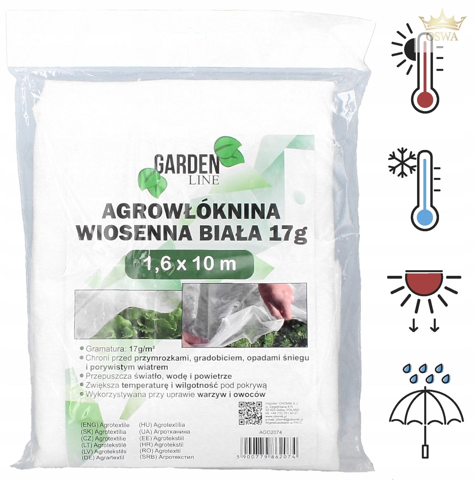 Agroplėvelė 1,6 x 10 m pavasarinė balta 17 g/m² - Image 3