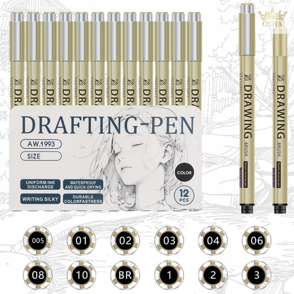 „Art Walker Drafting Pen“ techninių rašiklių rinkinys 12 vnt. - Image 3