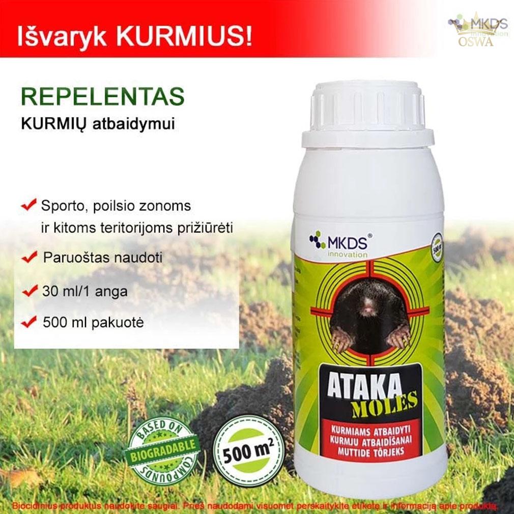 Ataka moles repelentas kurmiams atbaidyti, 500 ml - Image 3