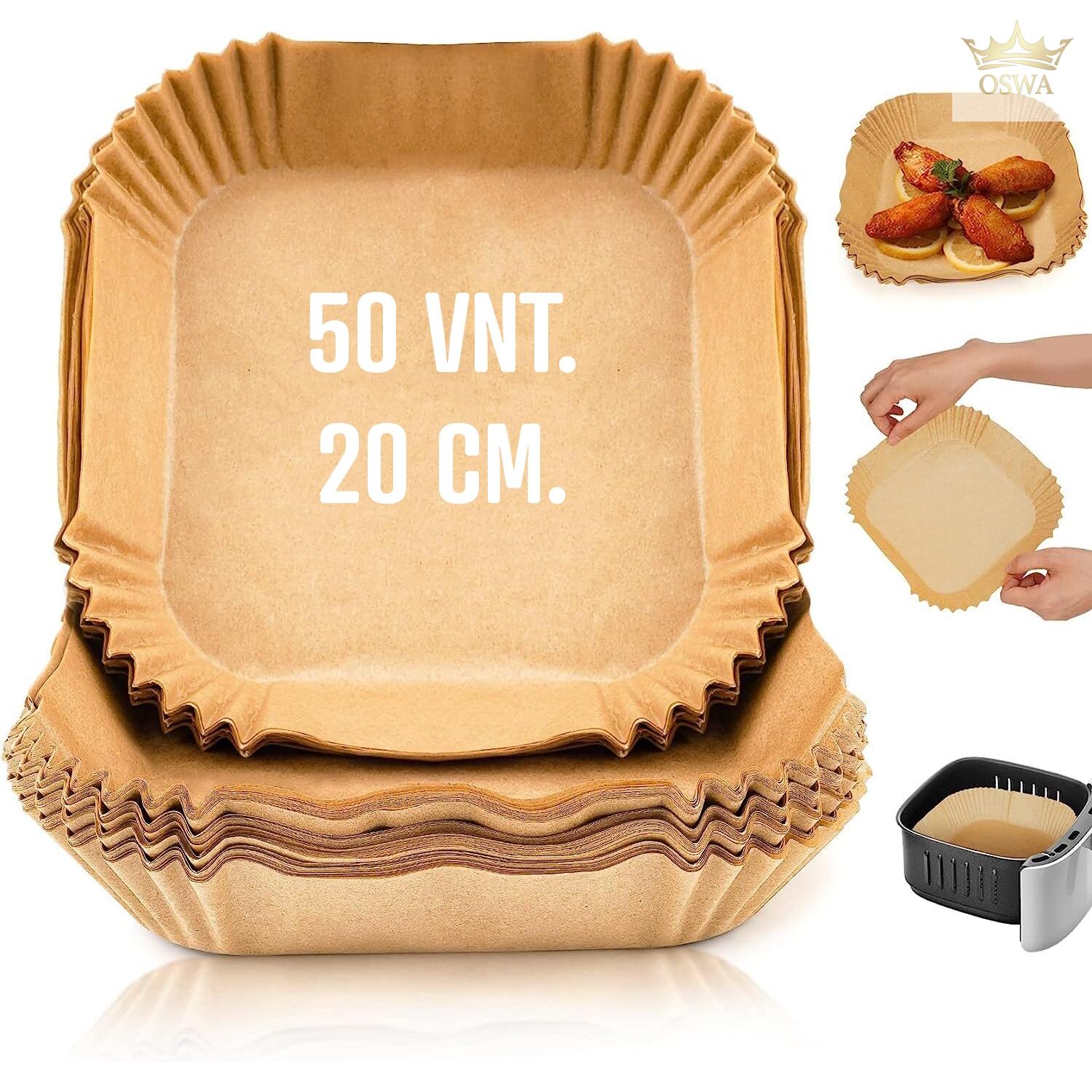 Kepimo popierinės formelės kvadratinės 20 cm (50 vnt.) - Image 2
