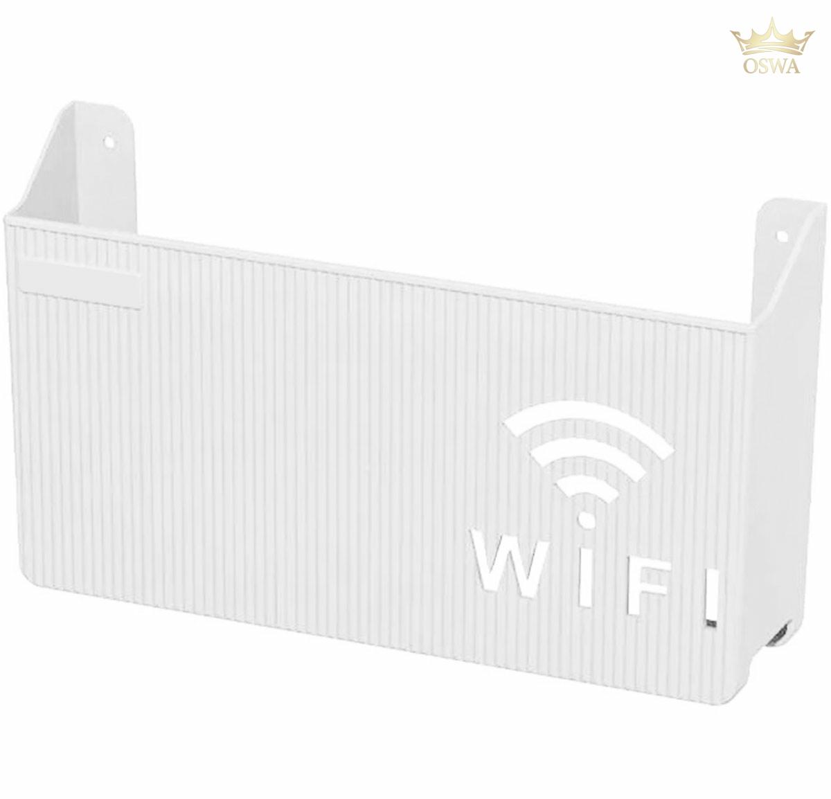 Sieninė lentyna Wi-Fi maršrutizatoriui (Balta) - Image 3