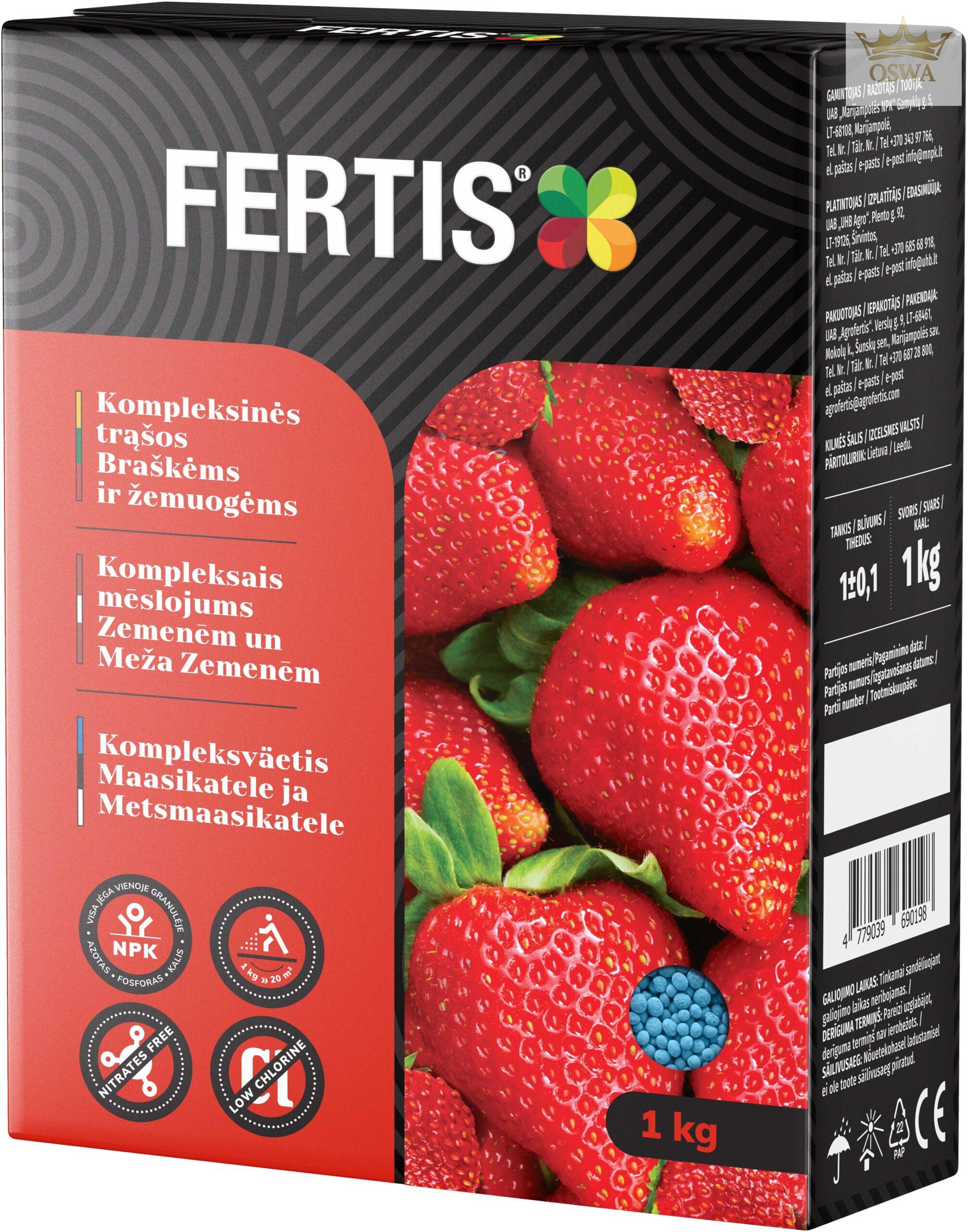 Kompleksinės trąšos Braškėms ir žemuogėms FERTIS, 1kg - Image 2