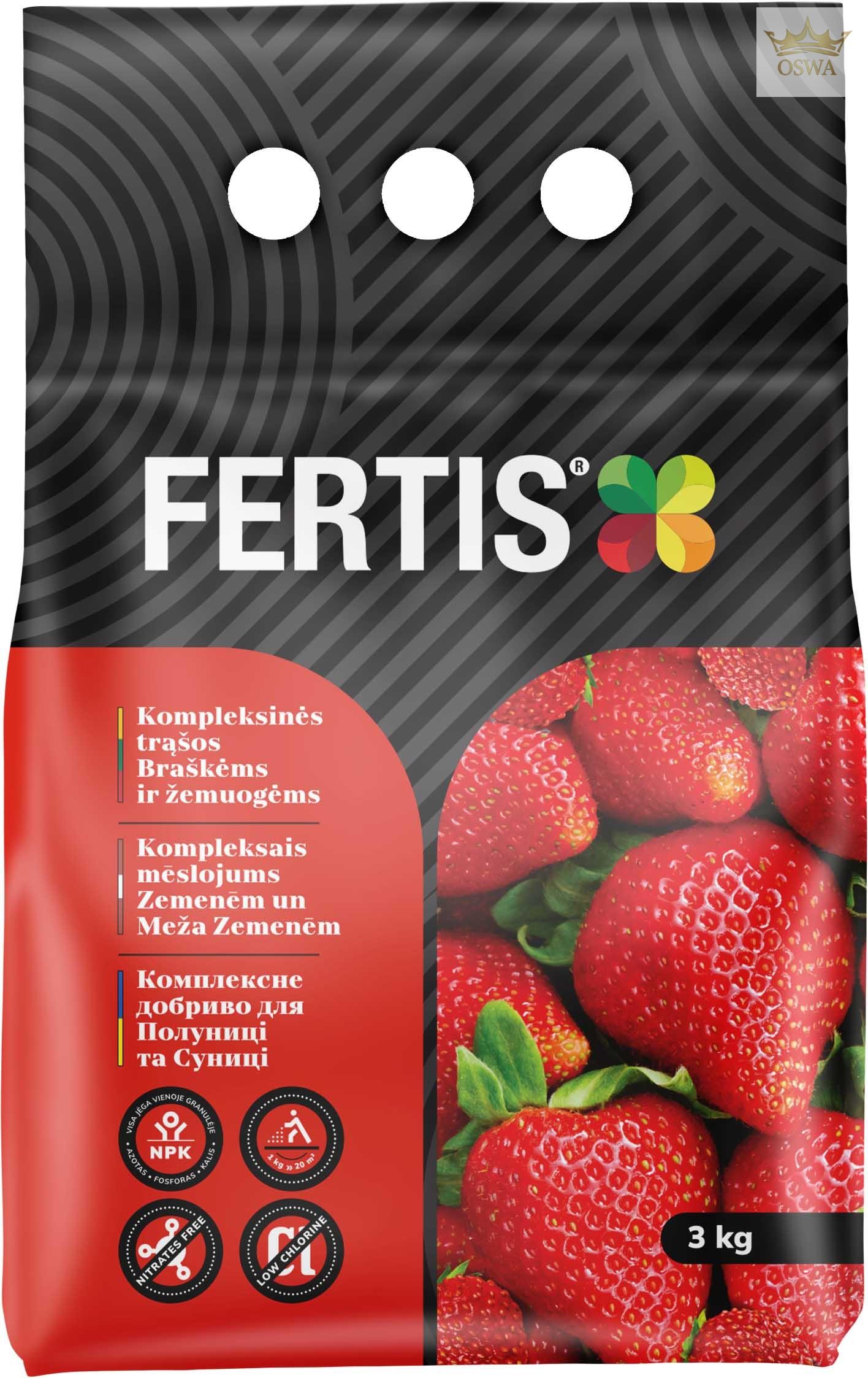 Kompleksinės trąšos Braškėms ir žemuogėms FERTIS, 3kg - Image 2
