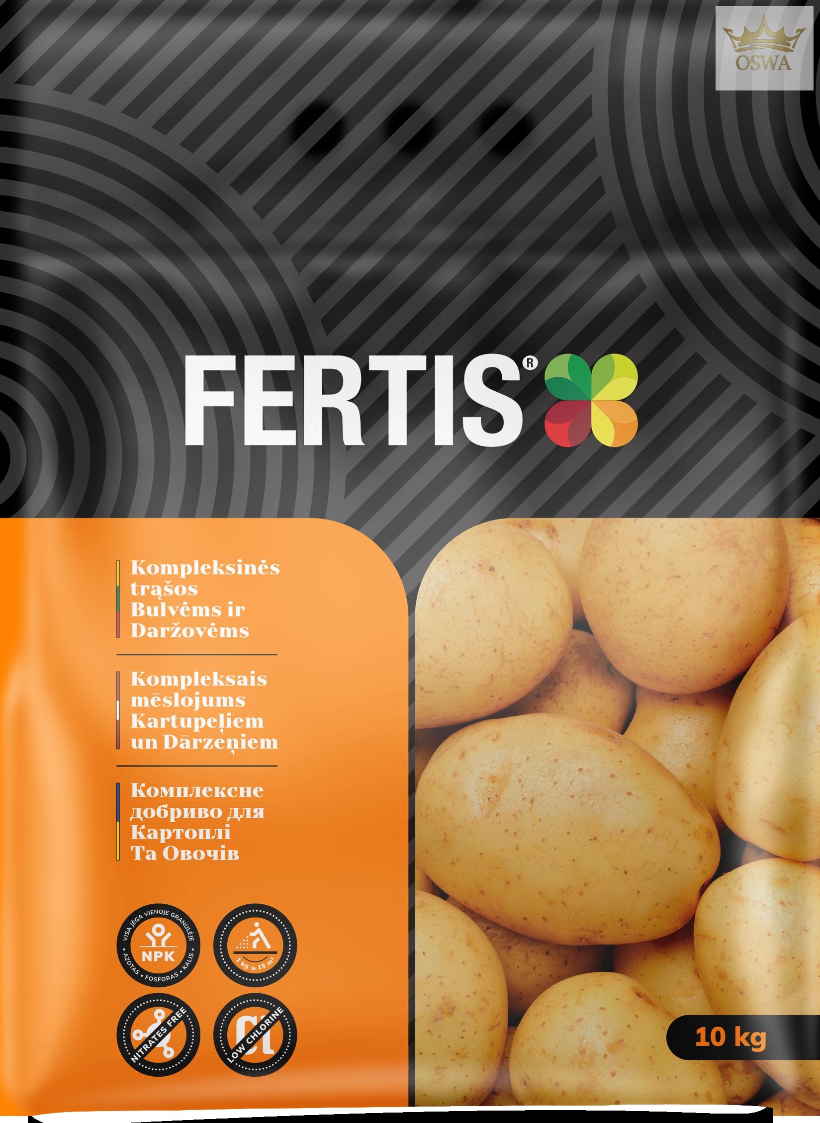 Kompleksinės trąšos Bulvėms ir daržovėms FERTIS, 10kg - Image 2