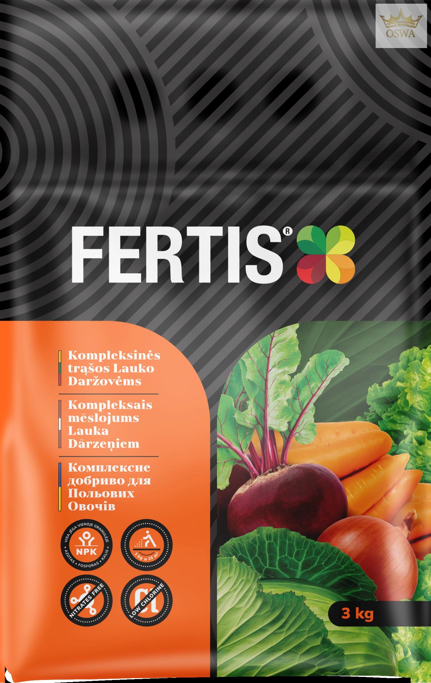Kompleksinės trąšos Lauko daržovėms FERTIS, 3 kg - Image 2
