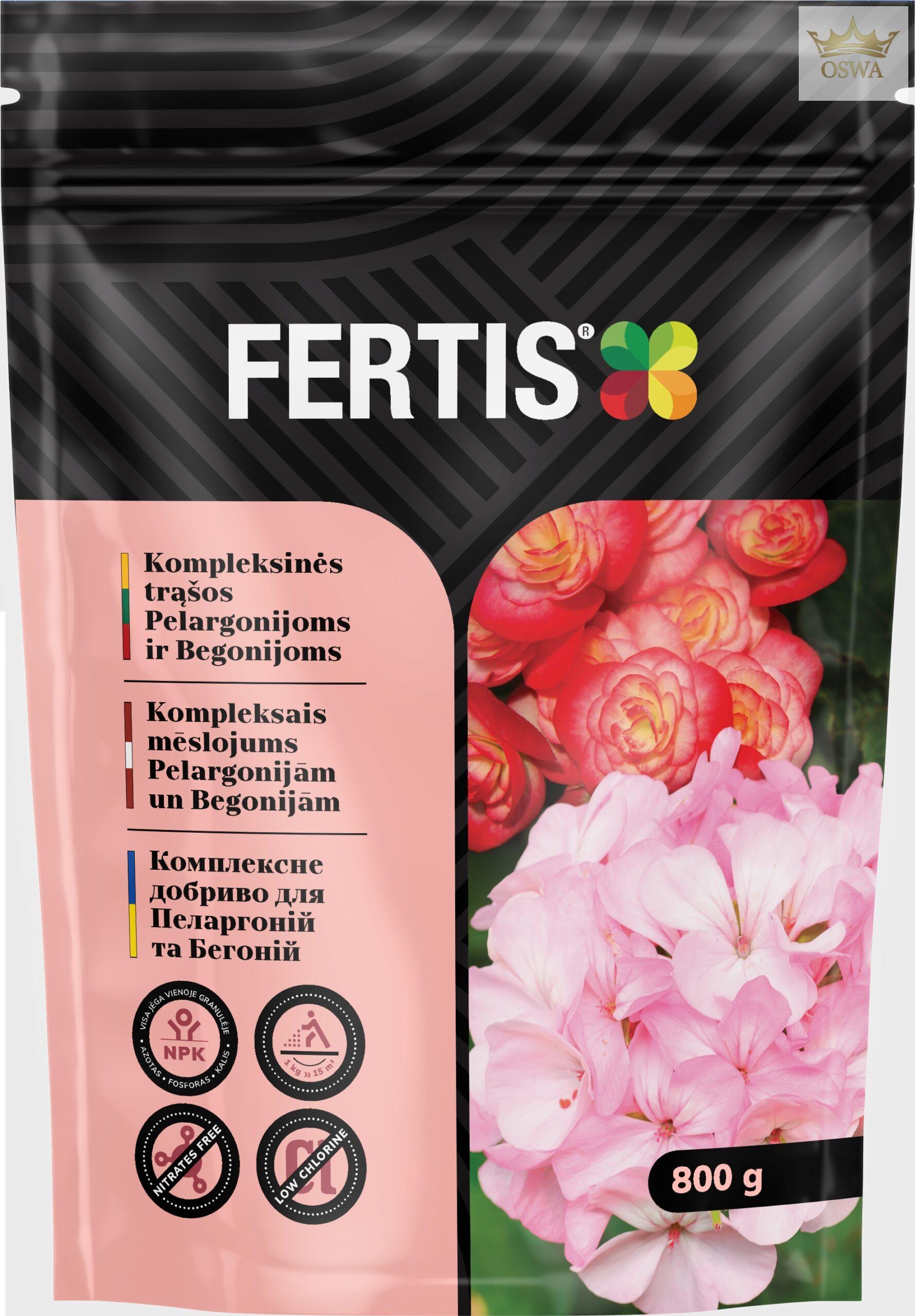 Kompleksinės trąšos Pelargonijoms ir begonijoms FERTIS, 800g - Image 2