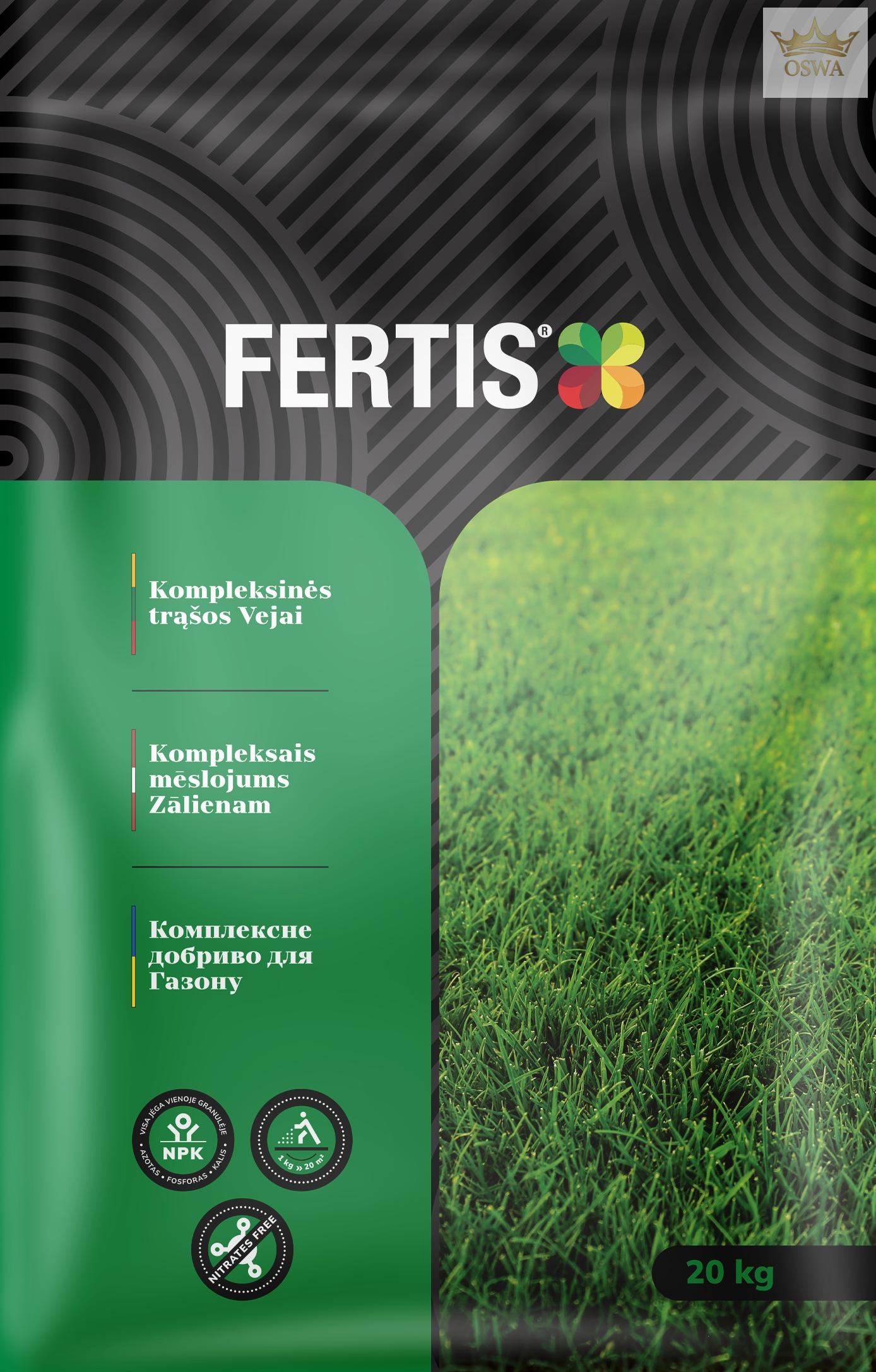 Kompleksinės trąšos Vejai FERTIS, 20kg - Image 2