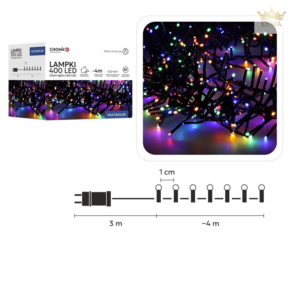 LED girlianda 400 LED, 4 m, multikolor - Image 2