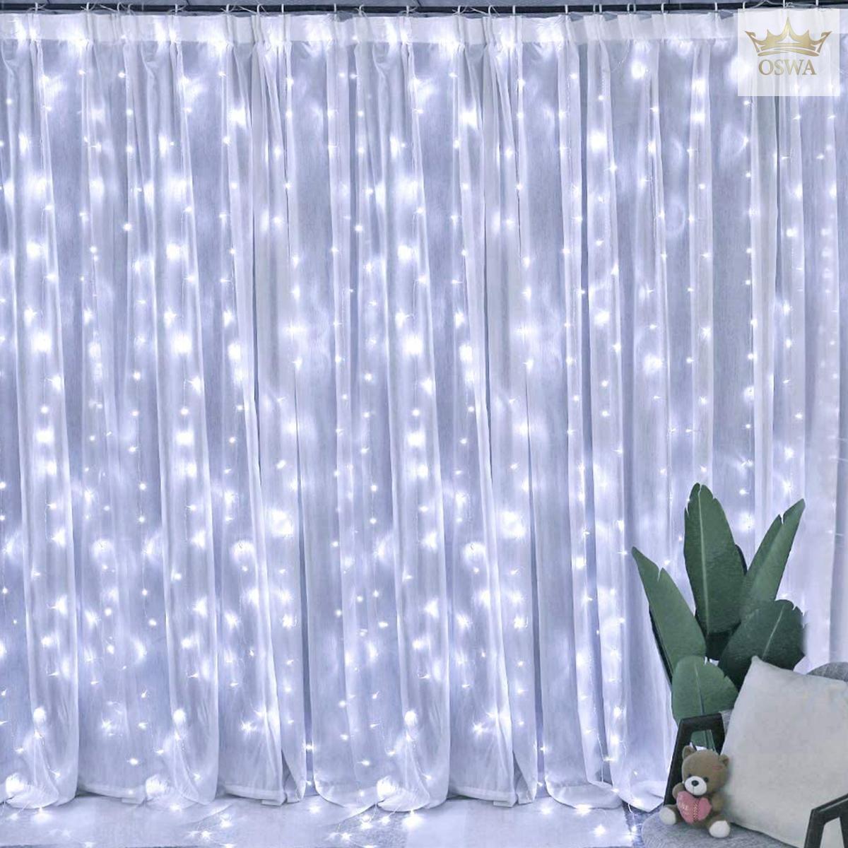 LED USB Užuolaida - Girlianda, šaltai balta - Image 3