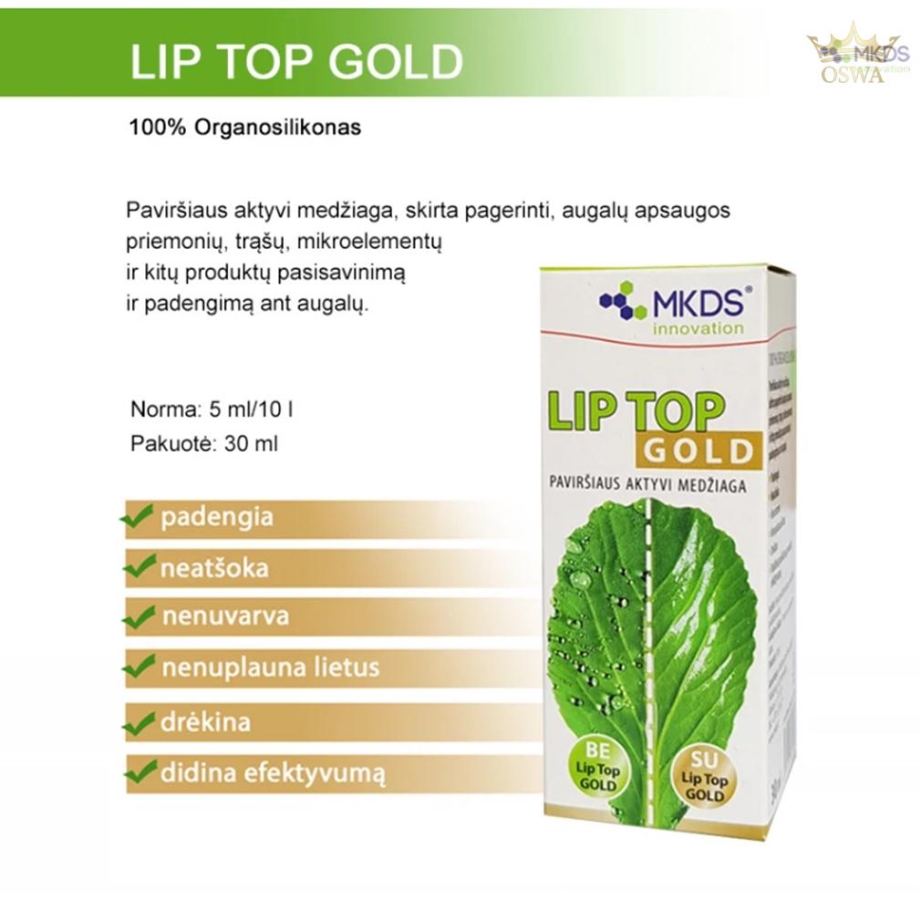 Lip top gold, 30 ml, augalų apsaugos produktų lipnumui padidinti - Image 3