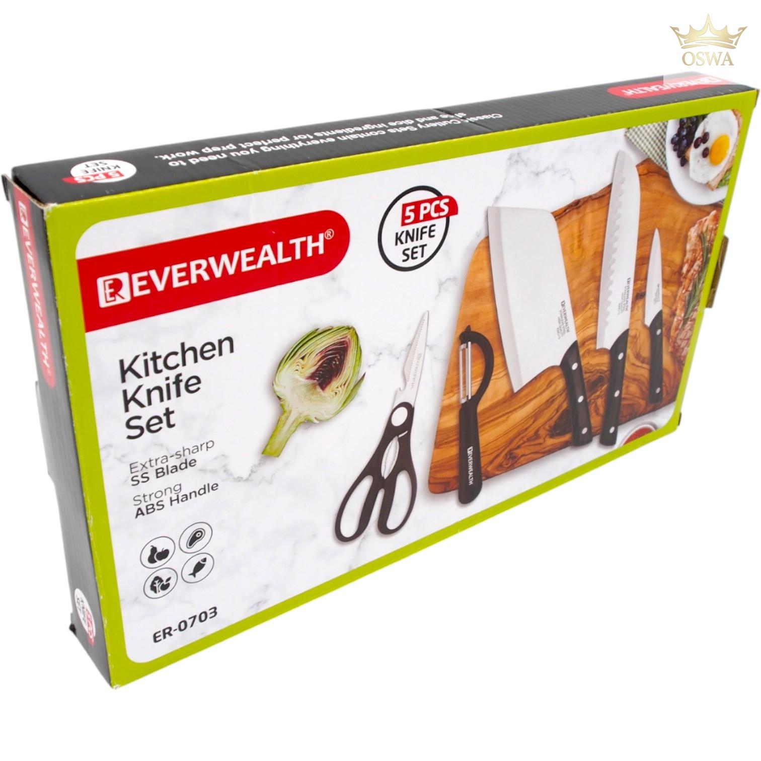 Virtuvinių peilių rinkinys EVERWEALTH 5 vnt. - Image 3