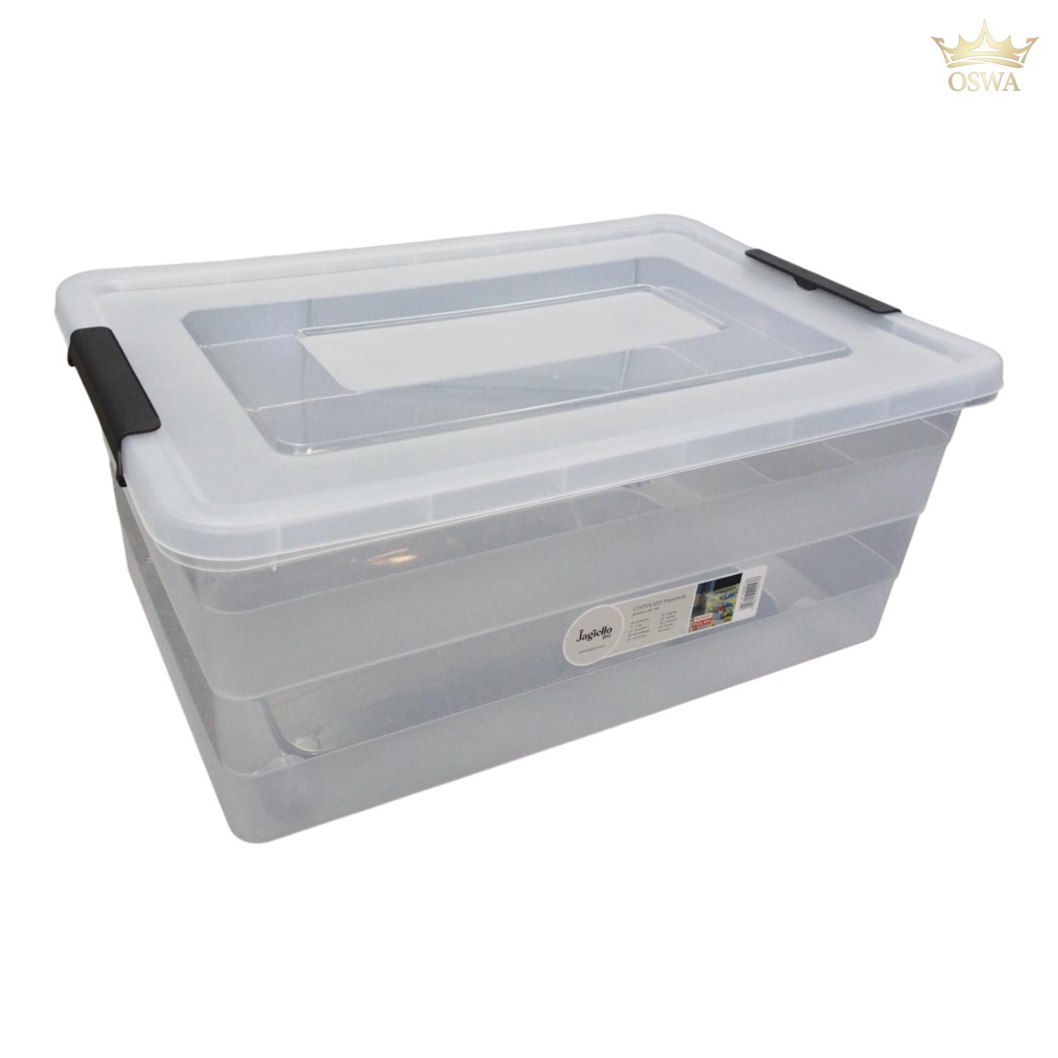Plastikinė dėžė su dangčiu 40 L (59×39×25 cm) - Image 2