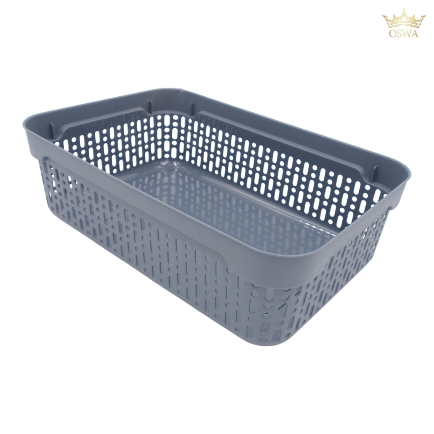 Plastikinė dėžė su dangčiu 40×30×13 cm PILKA - Image 3