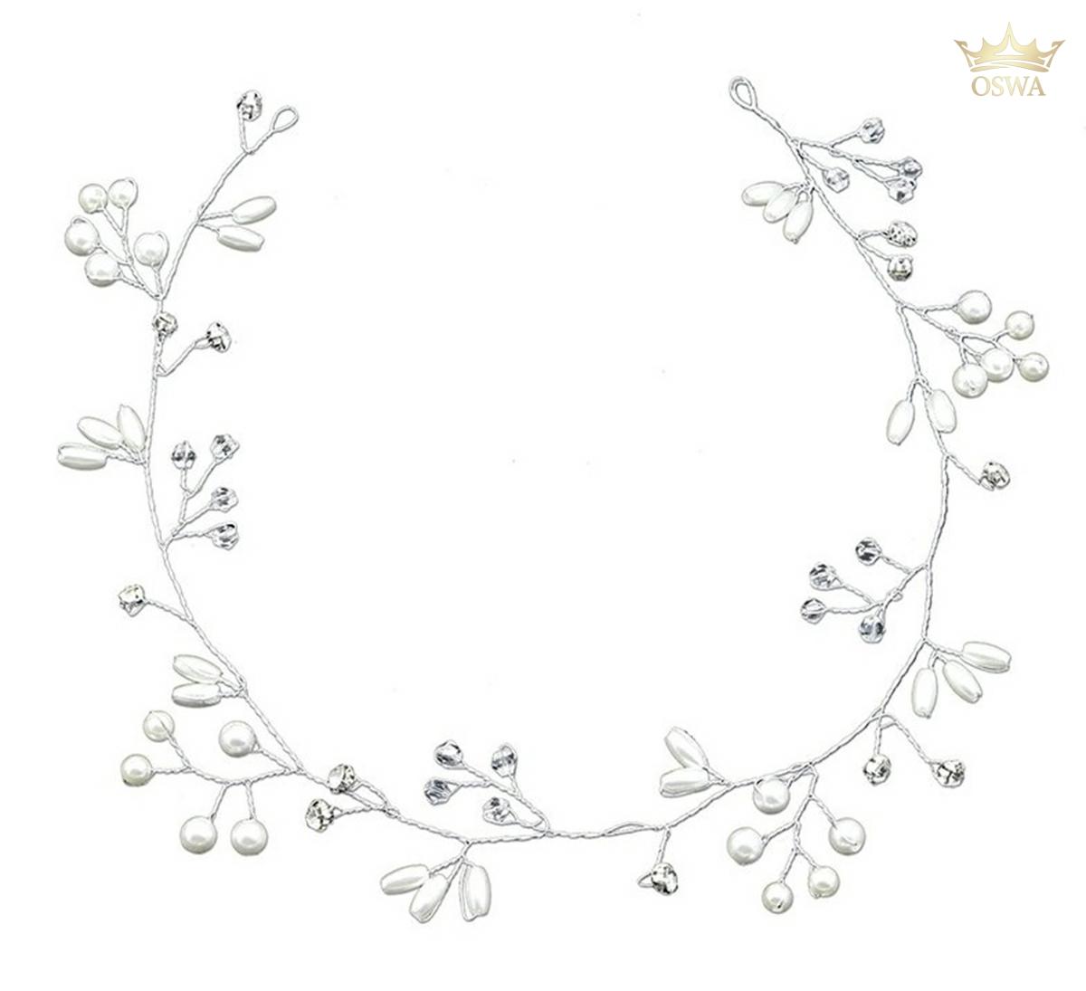 Plaukų tiara su perlais - Image 2