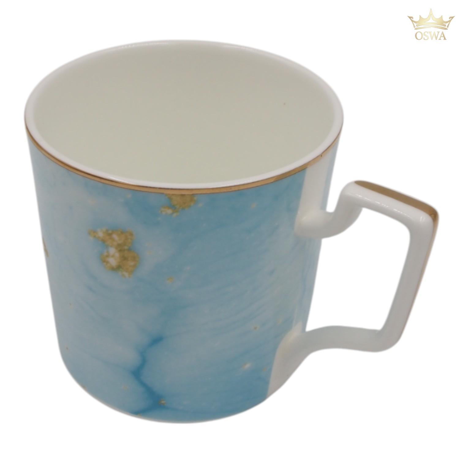 Puodelis su mėlynu ir auksiniu dekoru, 400 ml - Image 3